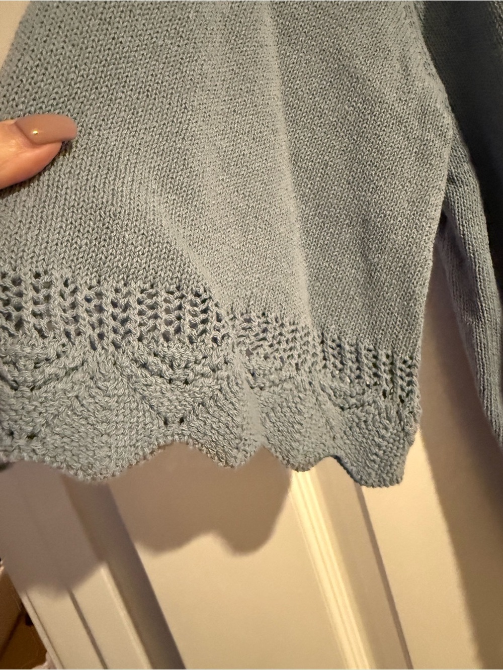 Frye Light Blue Cardigan Size Large NWT Color - Picture 4 of 6